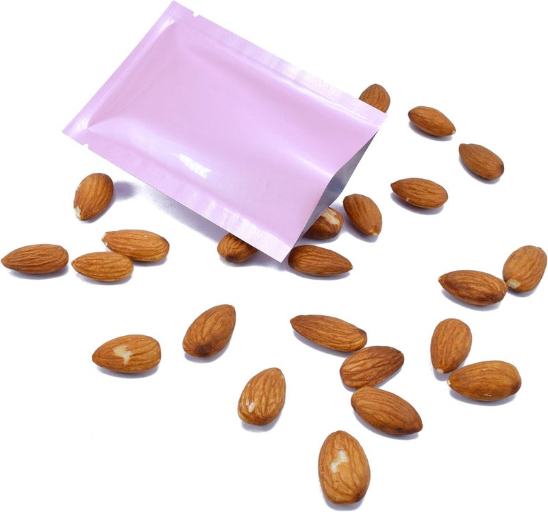 QQ Studio 100 PCS Metallic Mylar Foil Open Top Sealable Bags (7x10cm (2.7x3.9"), 100x Light Pink) - Image 2